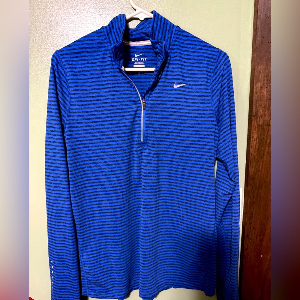 Nike Dri-FIT Blue and Black Running Pullover